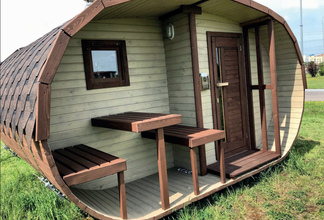 Баня овальная с душем